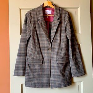 BCBGeneration oversized plaid blazer - S
